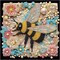 Diamond Painting Kits for Adults, 5D Flower Bee Special Shape Diamond Art for Beginners, Crystal Rhinestones Dots Bead Art for Home Wall Decoration Gift